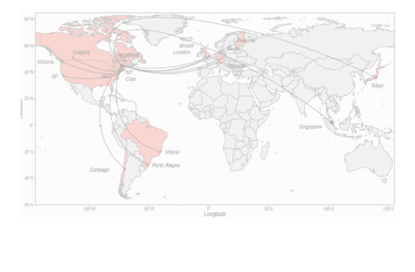 Global reach map